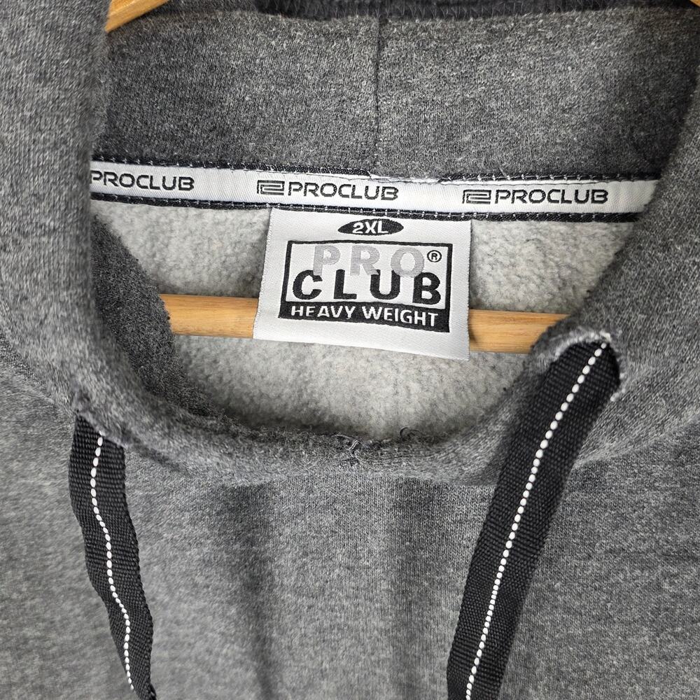 PRO CLUB MEN’S HEAVYWEIGHT 13oz COTTON PULLOVER HOODIE – DARK GRAY – SIZE 2XL - Picture 5 of 9